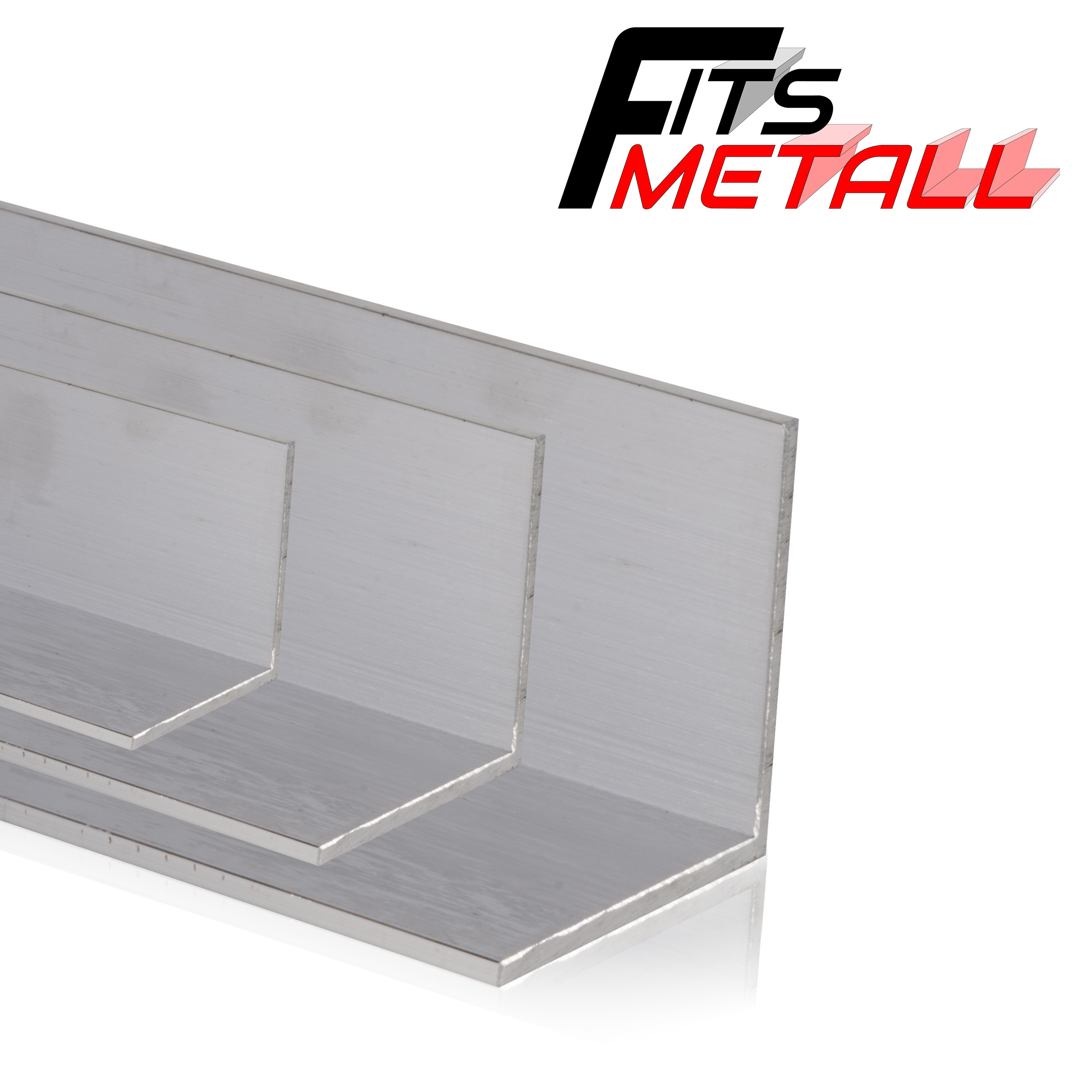 Aluminium Winkel gleichschenklig / Werkstoff AlMgSi0,5 - Abmessung